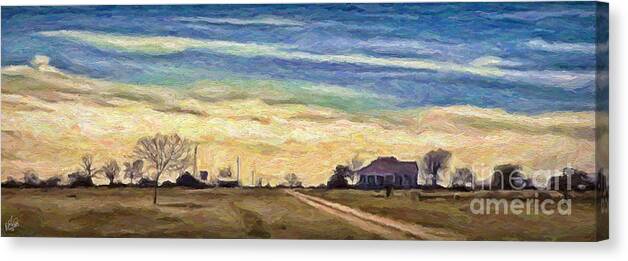 Texas Canvas Print featuring the painting Farm House 3 by Walt Foegelle