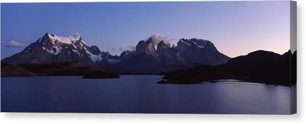 Photography Canvas Print featuring the photograph Lake Pehoe In Torres Del Paine National by Panoramic Images