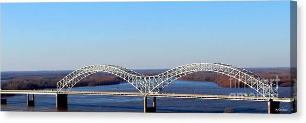 Wall Canvas Print featuring the photograph M Bridge Memphis Tennessee by Barbara Chichester