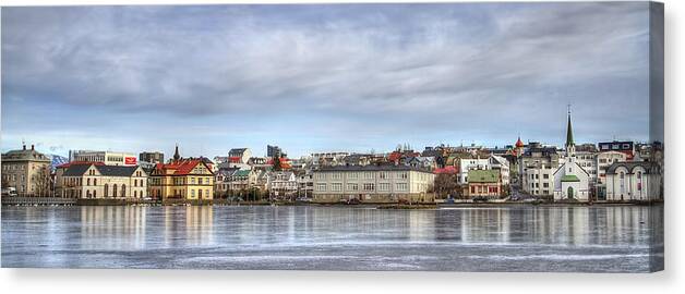 Reykjavik Canvas Print featuring the photograph Native Harmony by Evelina Kremsdorf