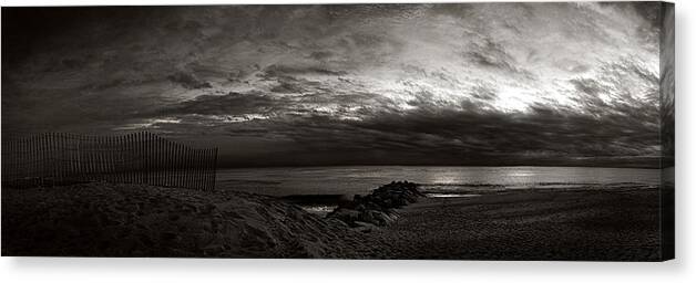 Panoramic Canvas Print featuring the photograph Plum Island by Rick Mosher