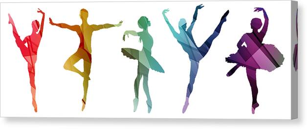 Life Canvas Print featuring the mixed media Simply Dancing 3 by Angelina Tamez