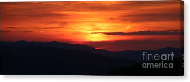 Sunset Canvas Print featuring the photograph Sunset by Amanda Mohler