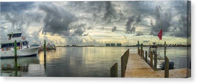 Palm Canvas Print featuring the digital art Tropical Winds in Orange Beach by Michael Thomas