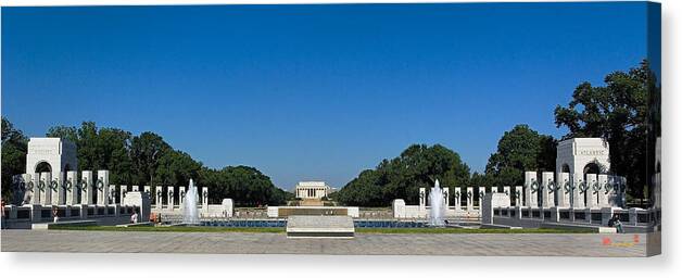 Scenic Canvas Print featuring the photograph The World War II Memorial Panorama DS027 by Gerry Gantt
