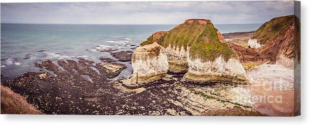 Cliffs Canvas Print featuring the photograph Flamborough Head, North Yorkshire, UK #1 by Mariusz Talarek