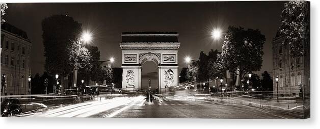 Paris Canvas Print featuring the photograph Arc de Triomphe #2 by Songquan Deng