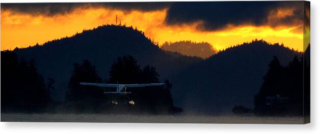 Aircraft Canvas Print featuring the photograph Another Early Departure by Mark Alan Perry