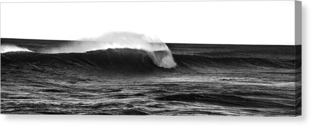 Climate Canvas Print featuring the photograph Black and White Wave by Pelo Blanco Photo