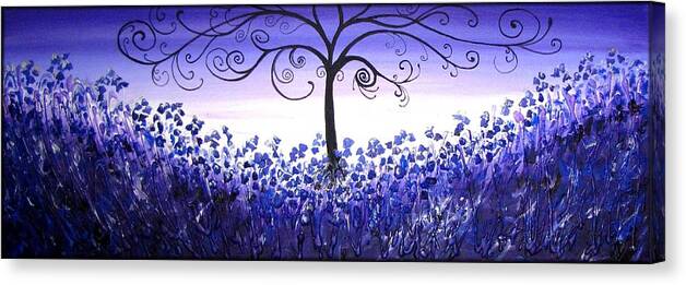 Bluebells Canvas Print featuring the painting Bluebell Field by Amanda Dagg