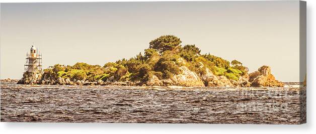 Island Canvas Print featuring the photograph Entrance Island Lighthouse, Hells Gates by Jorgo Photography