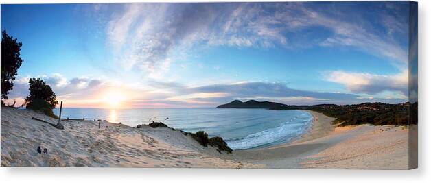 Forster Canvas Print featuring the photograph Forster One Mile Beach by Nicholas Blackwell