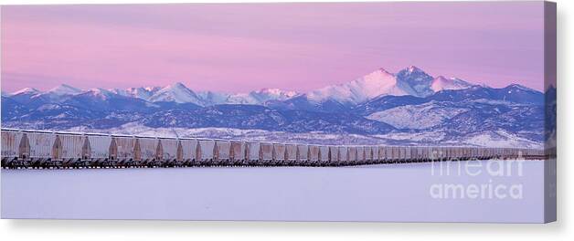 Longs Peak Canvas Print featuring the photograph Fresh Colorado Snow by Ronda Kimbrow