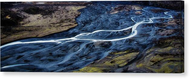 Quiet Canvas Print featuring the photograph Knik Glacier Runoff by Pelo Blanco Photo