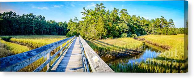 Tidal Marsh Canvas Print featuring the photograph Little River Marsh by David Smith