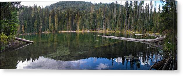 Reflection Canvas Print featuring the photograph Muskegon Lake by Paul DeRocker