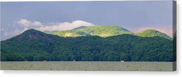 Boat Canvas Print featuring the photograph Boating And Camping On Lake Jocassee In Upstate South Carolina #2 by Alex Grichenko