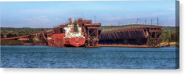 Agate Bay Canvas Print featuring the photograph Agate Bay Docks by Susan Rissi Tregoning