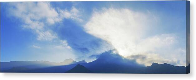 Tenerife Canvas Print featuring the photograph Cloudy sunrise on Tenerife by Sun Travels