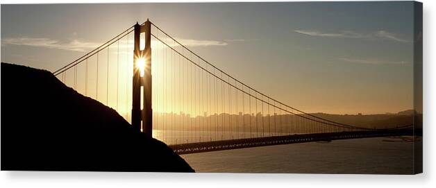 Scenics Canvas Print featuring the photograph Golden Gate Bridge Panorama by Imaginegolf