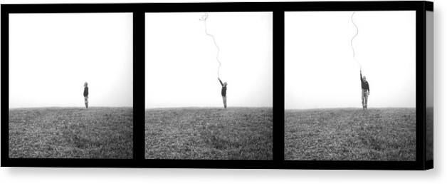 Jump Canvas Print featuring the photograph The Handhold by Carlo Ferrara
