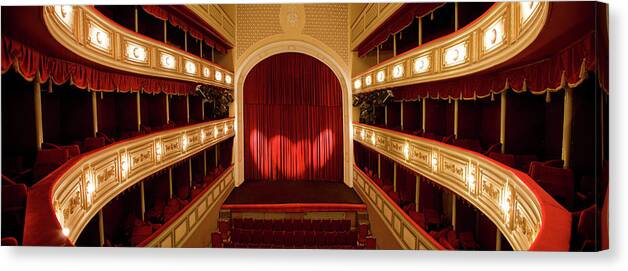 Curtain Rail Canvas Print featuring the photograph Theater by Avatar 023