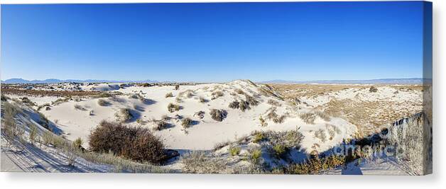 Chihuahuan Desert Canvas Print featuring the photograph White Sands Gypsum Dunes #4 by Raul Rodriguez