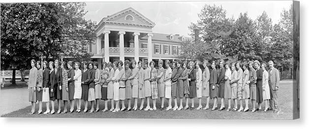 Photography Canvas Print featuring the photograph All-girl School, Chevy Chase, Md by Fred Schutz Collection