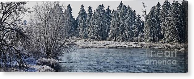 Art For The Wall...patzer Photography Canvas Print featuring the photograph Art of Winter by Greg Patzer
