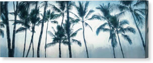 Hawaii Canvas Print featuring the photograph Big Island Palms by Don Schwartz