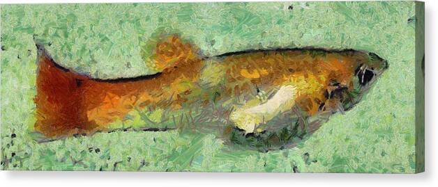 Guppy Canvas Print featuring the mixed media Guppy by Christopher Reed