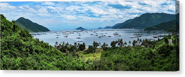 Floating Village Canvas Print featuring the photograph The Longest Ride - Floating Village, Vietnam by Earth And Spirit