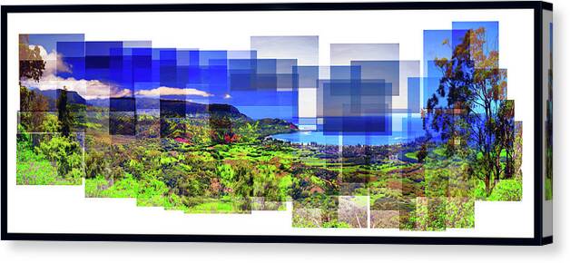 Hawaii Canvas Print featuring the photograph Hanalei Panograph by Lawrence Knutsson