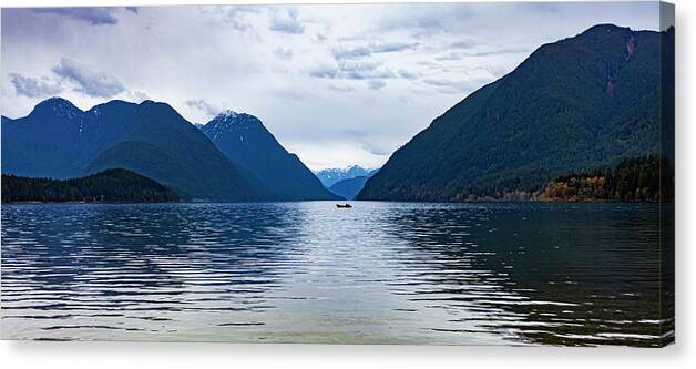 _books Canvas Print featuring the photograph Alouette Lake by Tommy Farnsworth