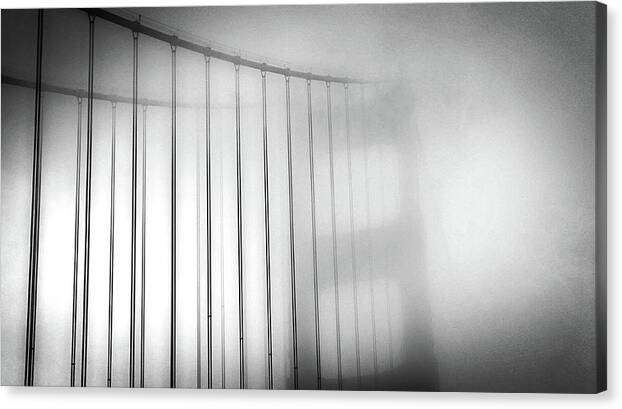 Golden Gate Bridge Canvas Print featuring the photograph Golen Gate Fog by Eric Wiles