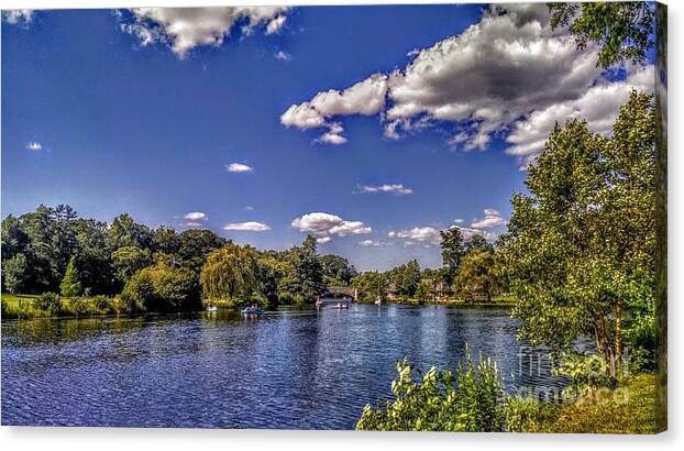 Verona Canvas Print featuring the photograph Pond at Verona Park by Christopher Lotito