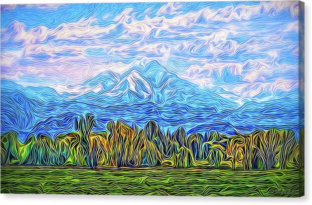 Joelbrucewallach Canvas Print featuring the digital art Crystal Mountain Clarity by Joel Bruce Wallach