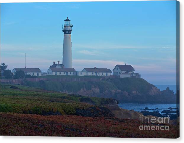 Lighthouse Canvas Print featuring the photograph Pigeon Point Lighthouse California #1 by Mel Ashar
