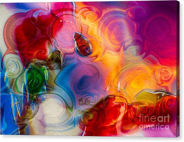 Enchanting Canvas Print featuring the painting Enchanting Flames by Omaste Witkowski