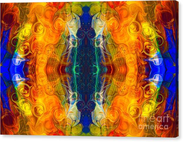 2x3 (4x6) Canvas Print featuring the digital art Making Love and Peace Abstract Pattern Artwork by Omaste Witkowski by Omaste Witkowski