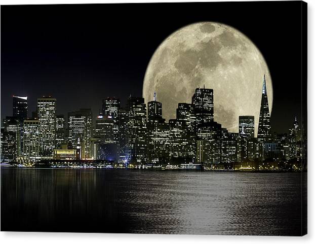 San Francisco Canvas Print featuring the photograph San Francisco Skyline by Don Hoekwater Photography