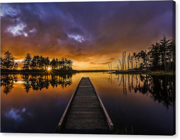 Bandon Canvas Print featuring the photograph Port Orford Lagoon by Don Hoekwater Photography