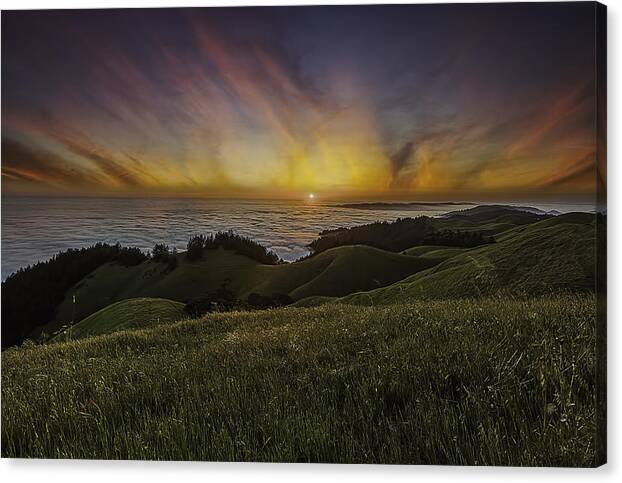 California Canvas Print featuring the photograph West Coast Sunset by Don Hoekwater Photography