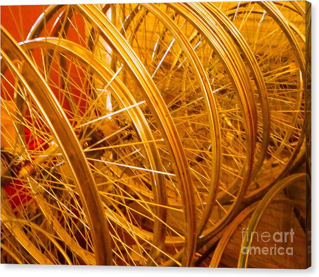 Cathy Dee Janes Canvas Print featuring the photograph Spoke to Me by Cathy Dee Janes