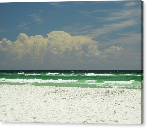 Sandestin Canvas Print featuring the photograph Clouds Rolling in on Sandestin Beach by Dan Podsobinski