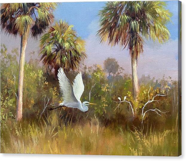 Florida Landscape And Wildlife Art print by Karim Gebahi