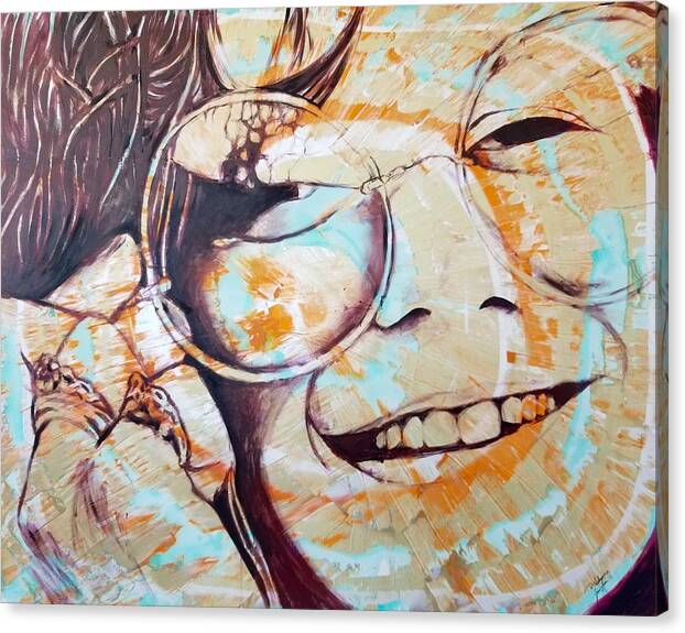 Janis Joplin Canvas Print featuring the painting Soul sister by Jayime Jean
