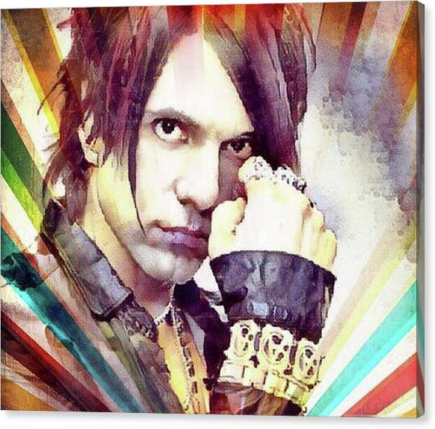 Criss Angel Canvas Print featuring the digital art Criss Angel by Jayime Jean