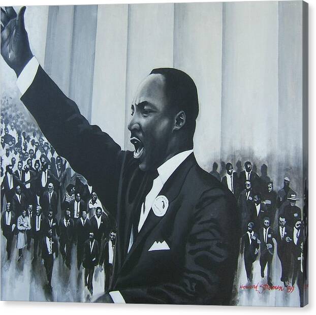 Martin Luther King Canvas Print featuring the painting I Have A Dream by Howard Stroman