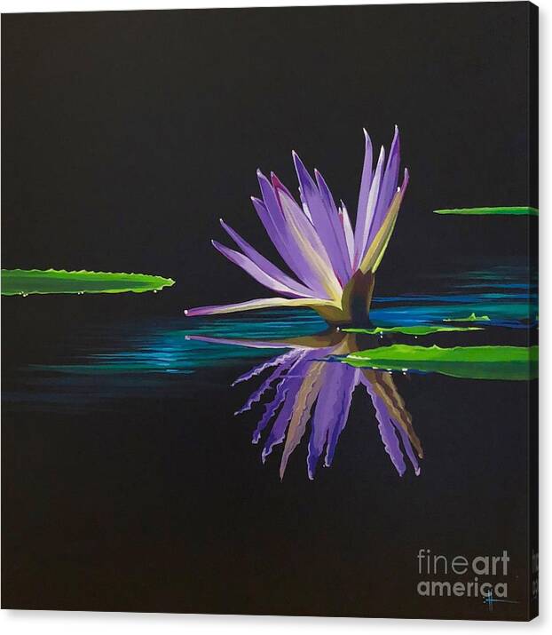 Waterlily Canvas Print featuring the painting Lagan Love by Hunter Jay
